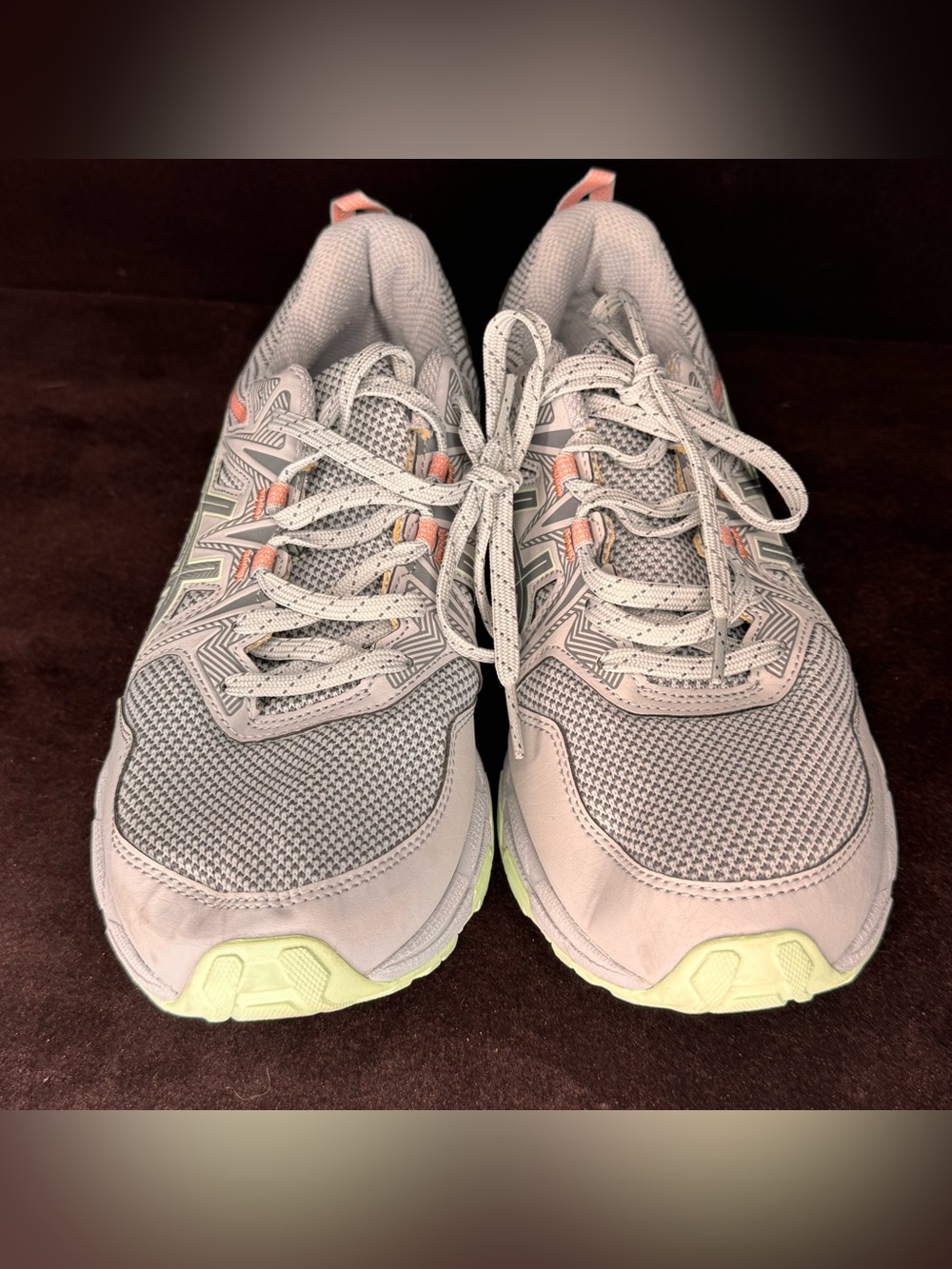 ASICS GEL-Venture 8 Women's Trail Running Shoes Gray Pink Mint - Picture 2 of 6